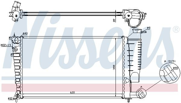 Радіатор основний Nissens 635181 ціна, від 64.34 USD