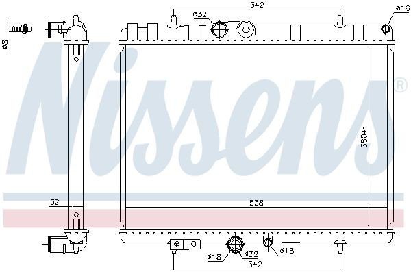 636039 Nissens Радіатор охолодження двигуна