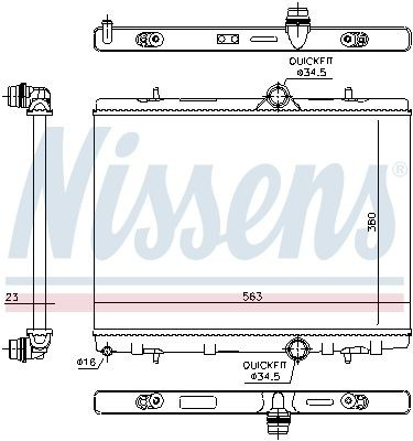 Радіатор охолодження Nissens 636043