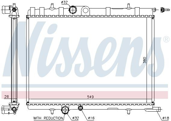 Радіатор основний Nissens 63694A ціна, від 32.85 USD