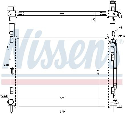Купити 637618 Nissens Радіатор двигуна