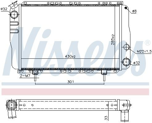 Радіатор основний Nissens 63800 ціна, від 54.74 USD