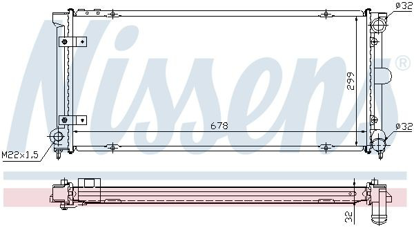 Радіатор основний Nissens 640041 ціна, від 44.38 USD