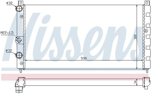 Радіатор основний Nissens 64065 ціна, від 38.05 USD