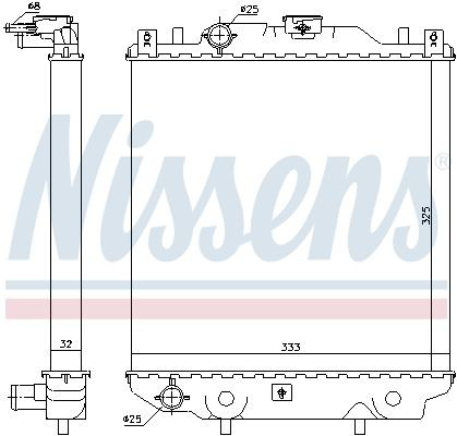 Радіатор основний Nissens 64174A ціна, від 38.07 USD