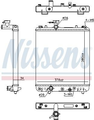 64195 Nissens Радіатор охолодження двигуна