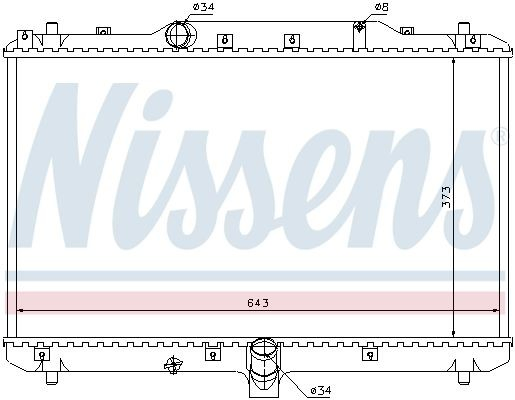 Радіатор охолодження Nissens 64198