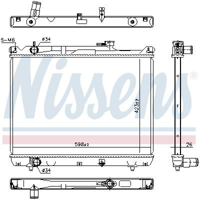 Радіатор охолодження Nissens 64206