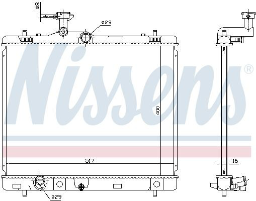 64257 Nissens Радіатор охолодження двигуна