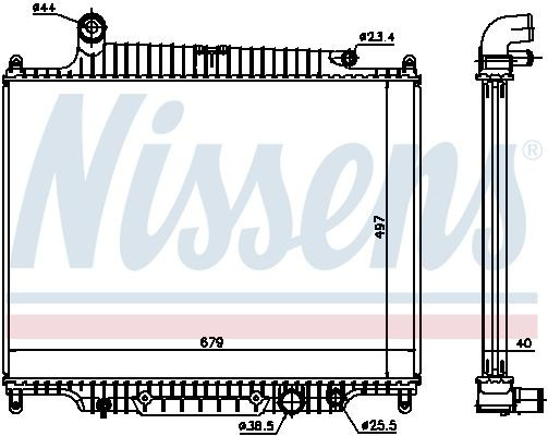 643222 Nissens Радіатор охолодження двигуна