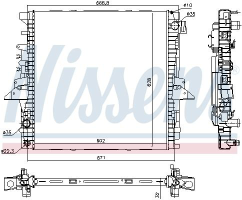 Радіатор охолодження Nissens 64333