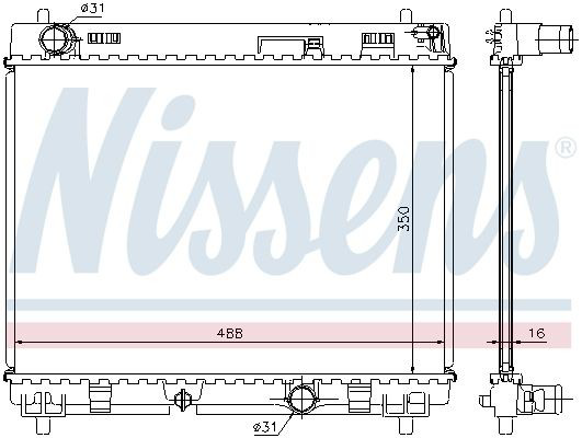 Радіатор 64676A Nissens