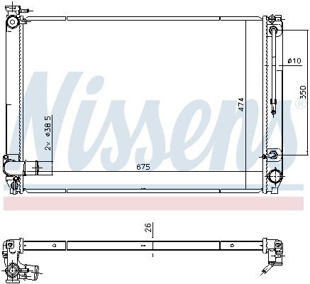 Купити 646887 Nissens Радіатор двигуна