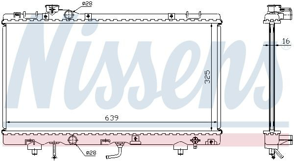 Радіатор основний Nissens 647041 ціна, від 63.15 USD