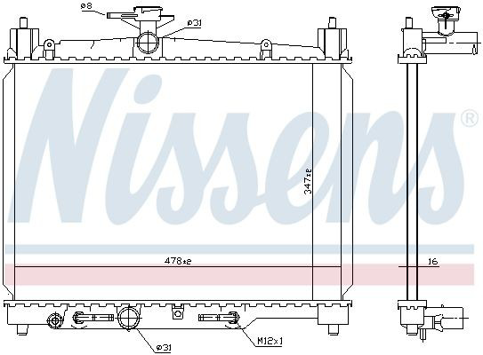 Радіатор охолодження Nissens 64801
