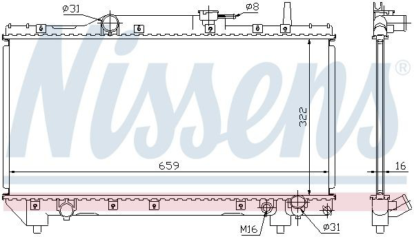 Радіатор охолодження Nissens 64837A