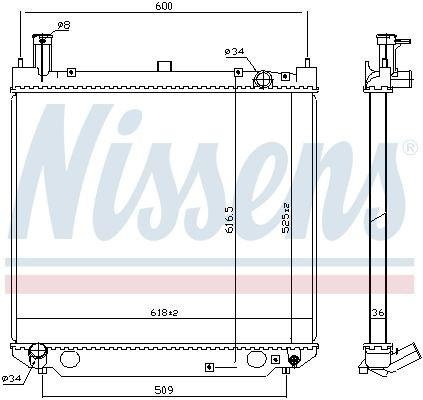Радіатор основний Nissens 64858A ціна, від 91.06 USD