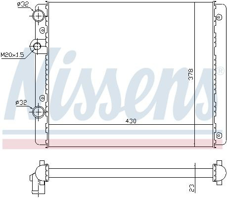 Радіатор охолодження Nissens 652341