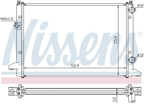 Радіатор основний Nissens 65253 ціна, від 44.34 USD