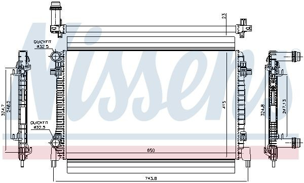Радіатор охолодження Nissens 65327