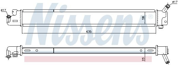 666209 Nissens Радіатор охолодження двигуна, додатковий