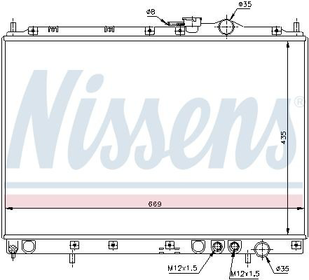 Радіатор основний Nissens 66628 ціна, від 181.99 USD