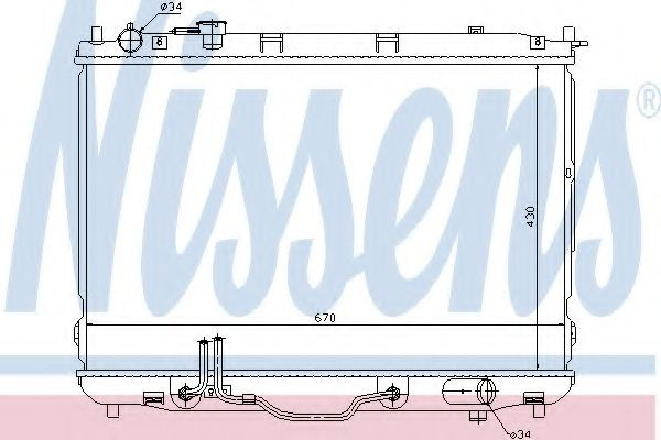 Радіатор основний Nissens 66634 ціна, від 56.80 USD