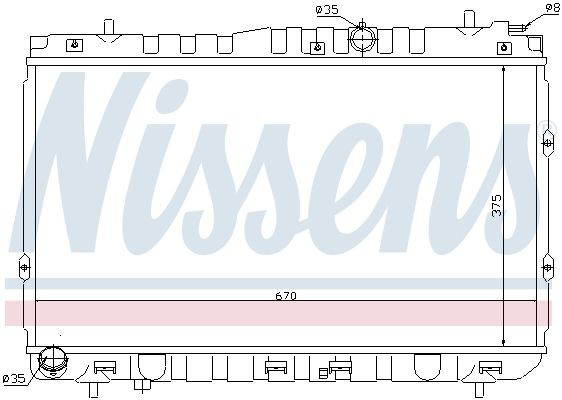 Радіатор основний Nissens 66681 ціна, від 116.98 USD