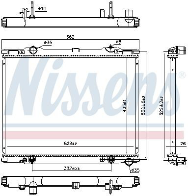 66773 Nissens Радіатор охолодження двигуна