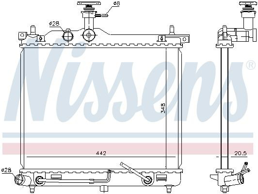 Радіатор основний Nissens 67098 ціна, від 111.71 USD