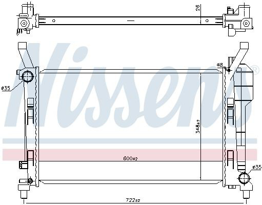 Радіатор основний Nissens 67106 ціна, від 91.59 USD