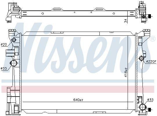 Радіатор основний Nissens 67187 ціна, від 112.87 USD