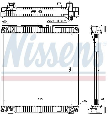 67224A Nissens Радіатор охолодження двигуна