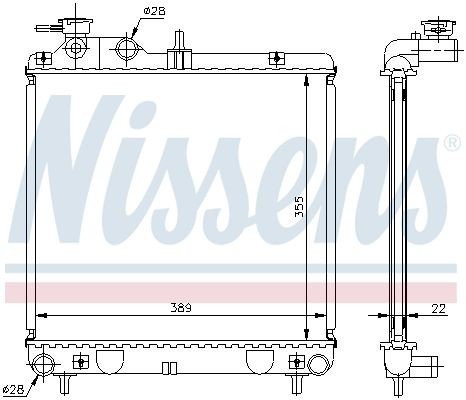 Радіатор охолодження Nissens 67500A