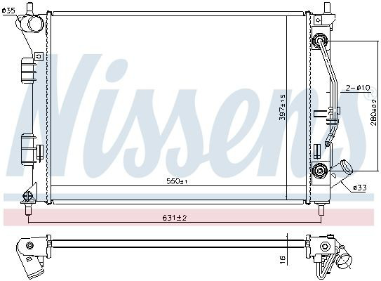 Радіатор основний Nissens 675038 ціна, від 120.36 USD