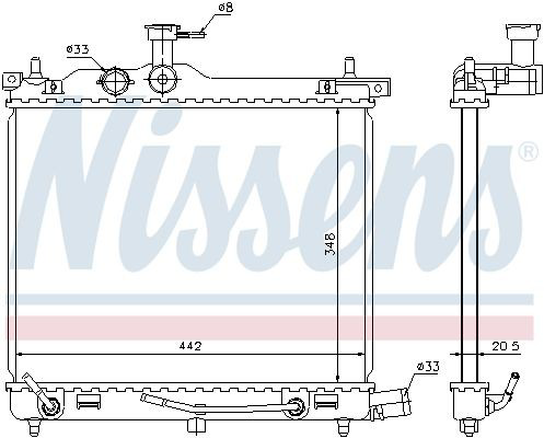 Радіатор основний Nissens 67547 ціна, від 81.17 USD