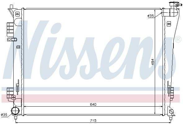 Радіатор охолодження Nissens 67550