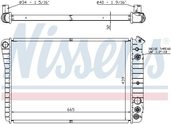 Радіатор основний Nissens 67600 ціна, від 106.79 USD