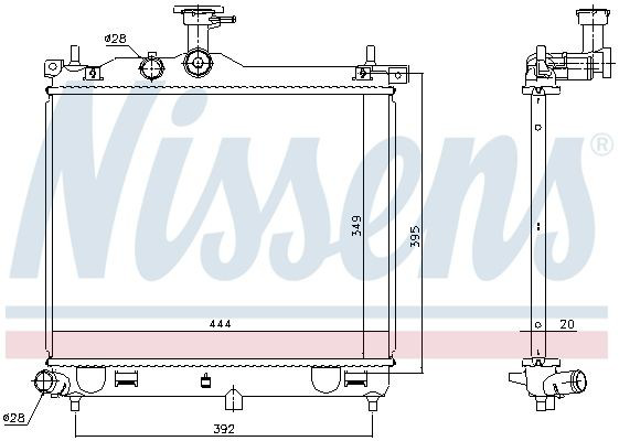 Радіатор основний Nissens 67610 ціна, від 83.48 USD