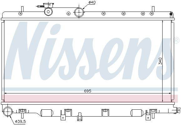 Радіатор охолодження Nissens 67708