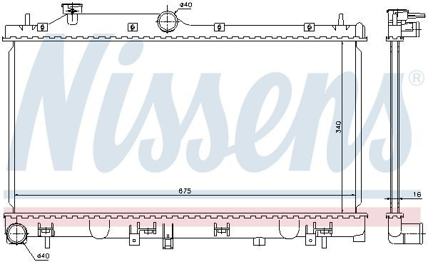 67719 Nissens Радіатор охолодження двигуна