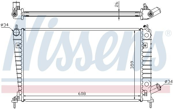 Радіатор 68000A Nissens
