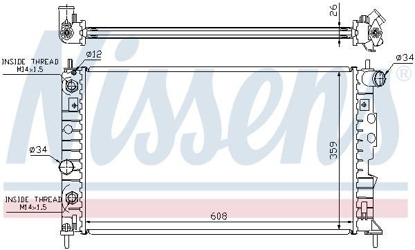 Радіатор 68003A Nissens