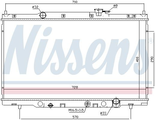 Радіатор основний Nissens 68103 ціна, від 72.02 USD