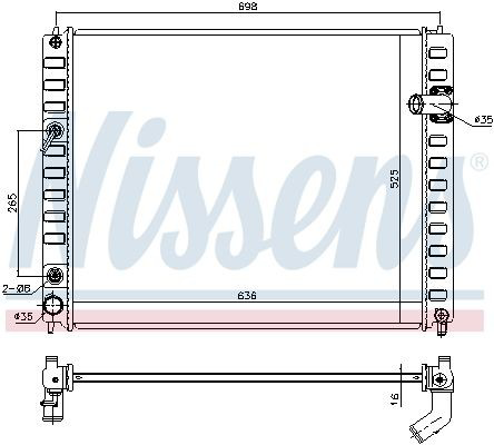 Радіатор охолодження Nissens 681208