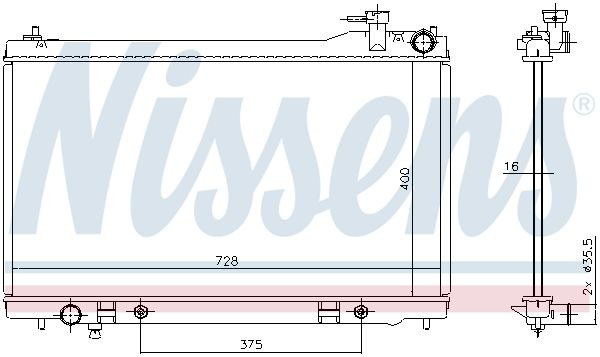 Радіатор основний Nissens 681212 ціна, від 71.72 USD