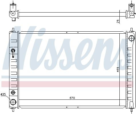Радіатор охолодження Nissens 68743