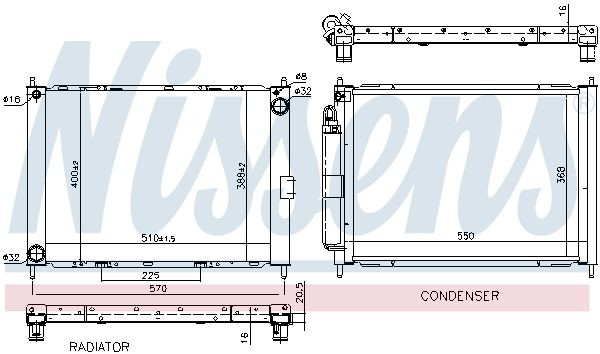 Радіатор охолодження Nissens 68757