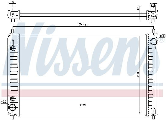 Радіатор охолодження Nissens 68762