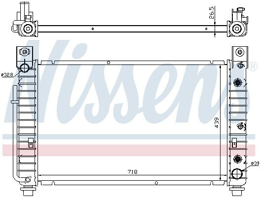 Радіатор основний Nissens 69092 ціна, від 184.49 USD